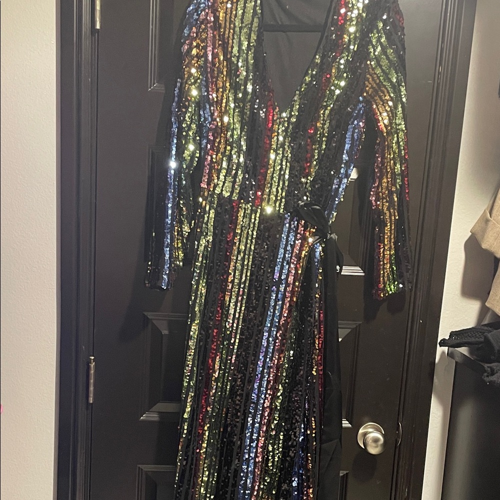 SHEIN Multicolor Sequin Maxi Dress